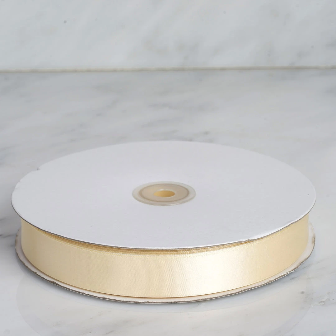 Silkflowersfactory 7/8" X 100 Yards Solid Satin Ribbon - Ivory Ribbons 3 Silkflowersfactory 7/8" X 100 Yards Solid Satin Ribbon - Ivory Ribbons