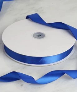 Silkflowersfactory 7/8" X 100 Yards Solid Satin Ribbon - Royal Blue Ribbons