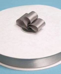 Silkflowersfactory 7/8" X 100 Yards Solid Satin Ribbon - Silver 8 Silkflowersfactory 7/8