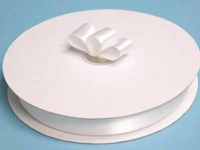 Silkflowersfactory 7/8" X 100 Yards Solid Satin Ribbon - White 5 Silkflowersfactory 7/8" X 100 Yards Solid Satin Ribbon - White