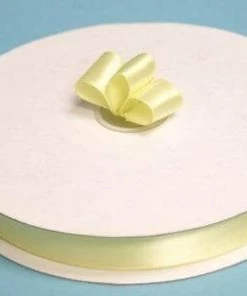Silkflowersfactory Ribbons 7/8" X 100 Yards Solid Satin Ribbon - Yellow 8 Silkflowersfactory Ribbons 7/8