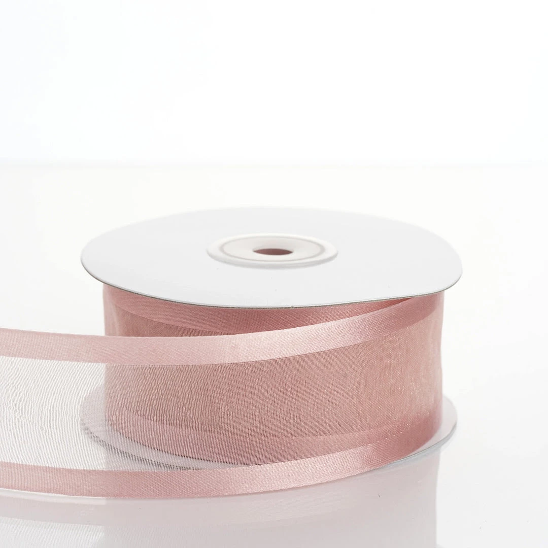 Silkflowersfactory Ribbons 1.5" X 25 Yards Organza Ribbon With Satin Edge - Blush 4 Silkflowersfactory Ribbons 1.5" X 25 Yards Organza Ribbon With Satin Edge - Blush