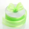 Silkflowersfactory 1.5" X 25 Yards Organza Ribbon With Satin Edge - Apple Green Ribbons 1 Silkflowersfactory 1.5" X 25 Yards Organza Ribbon With Satin Edge - Apple Green Ribbons