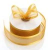 Silkflowersfactory 1.5" X 25 Yards Organza Ribbon With Satin Edge - Gold 2 Silkflowersfactory 1.5" X 25 Yards Organza Ribbon With Satin Edge - Gold