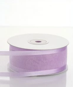 Silkflowersfactory 1.5" X 25 Yards Organza Ribbon With Satin Edge - Lavender