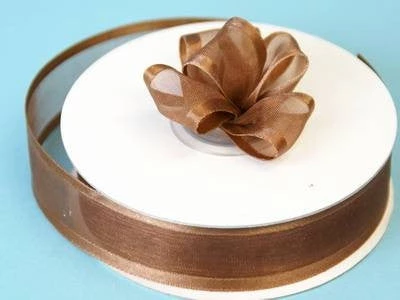 Silkflowersfactory Ribbons 7/8" X 25 Yards Organza Ribbon With Satin Edge - Chocolate 5 Silkflowersfactory Ribbons 7/8" X 25 Yards Organza Ribbon With Satin Edge - Chocolate