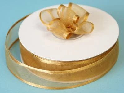 Silkflowersfactory 7/8" X 25 Yards Organza Ribbon With Satin Edge - Gold Ribbons 5 Silkflowersfactory 7/8" X 25 Yards Organza Ribbon With Satin Edge - Gold Ribbons