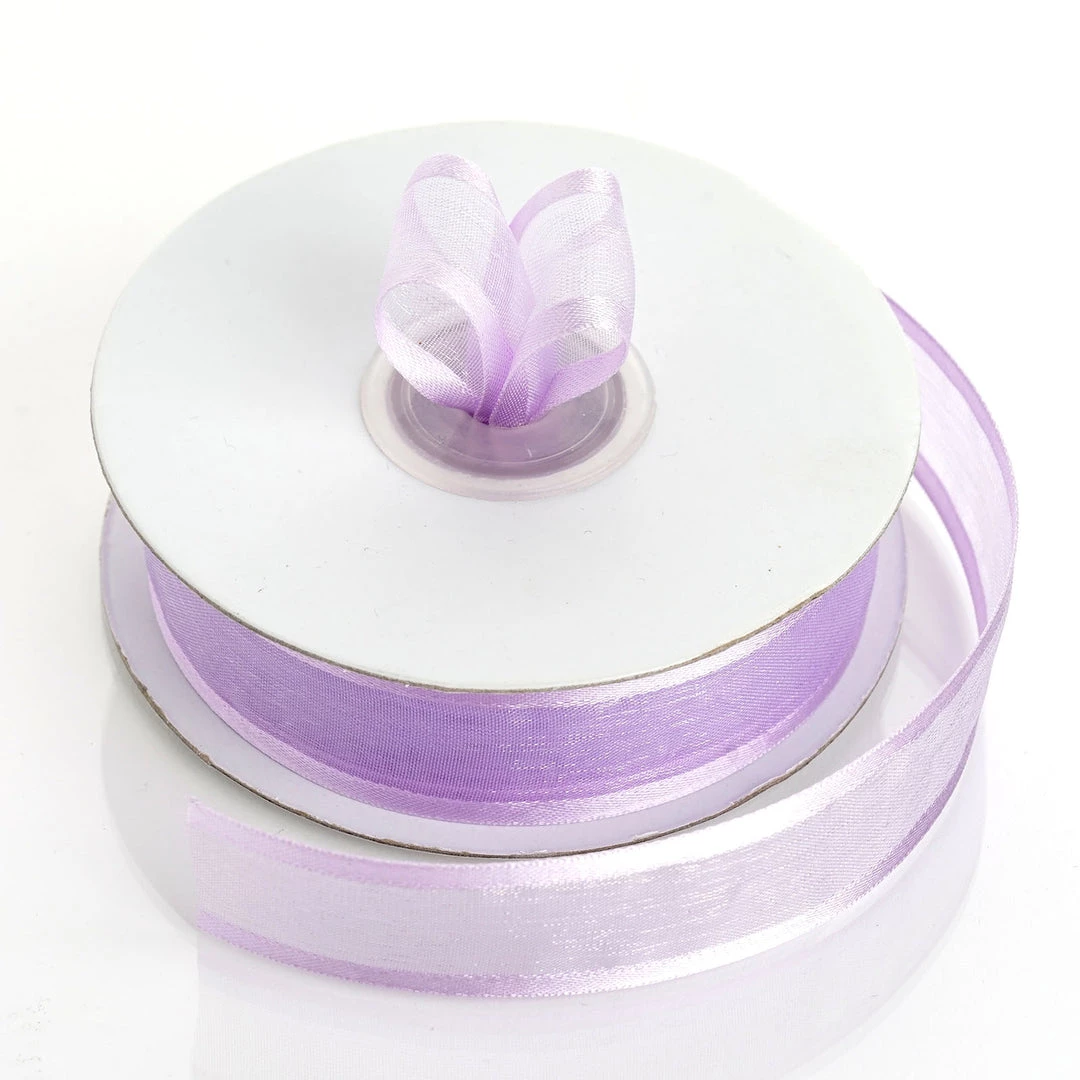 Silkflowersfactory 7/8" X 25 Yards Organza Ribbon With Satin Edge - Lavender Ribbons 3 Silkflowersfactory 7/8" X 25 Yards Organza Ribbon With Satin Edge - Lavender Ribbons