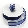 Silkflowersfactory 7/8" X 25 Yards Organza Ribbon With Satin Edge - Navy Blue Ribbons 2 Silkflowersfactory 7/8" X 25 Yards Organza Ribbon With Satin Edge - Navy Blue Ribbons
