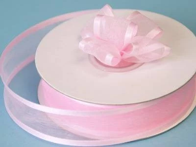 Silkflowersfactory 7/8" X 25 Yards Organza Ribbon With Satin Edge - Pink 5 Silkflowersfactory 7/8" X 25 Yards Organza Ribbon With Satin Edge - Pink