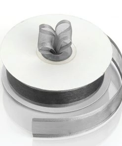 Silkflowersfactory 7/8" X 25 Yards Organza Ribbon With Satin Edge - Silver