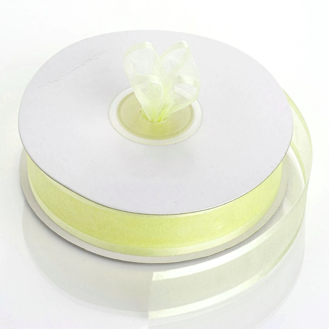 Silkflowersfactory Ribbons 7/8" X 25 Yards Organza Ribbon With Satin Edge - Yellow 3 Silkflowersfactory Ribbons 7/8" X 25 Yards Organza Ribbon With Satin Edge - Yellow
