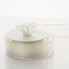 Silkflowersfactory 1.5" X 10 Yards Organza Ribbon With Wired Edge - Ivory