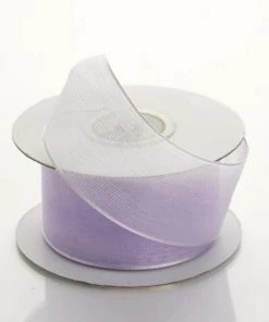 Silkflowersfactory Ribbons 1.5" X 10 Yards Organza Ribbon With Wired Edge - Lavender