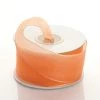Silkflowersfactory 1.5" X 10 Yards Organza Ribbon With Wired Edge - Orange