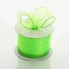 Silkflowersfactory 2.5" X 10 Yards Organza Ribbon With Wired Edge - Apple Green