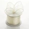 Silkflowersfactory Ribbons 2.5" X 10 Yards Organza Ribbon With Wired Edge - Ivory 1 Silkflowersfactory Ribbons 2.5" X 10 Yards Organza Ribbon With Wired Edge - Ivory