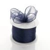 Silkflowersfactory Ribbons 2.5" X 10 Yards Organza Ribbon With Wired Edge - Navy Blue 1 Silkflowersfactory Ribbons 2.5" X 10 Yards Organza Ribbon With Wired Edge - Navy Blue