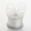 Silkflowersfactory 2.5" X 10 Yards Organza Ribbon With Wired Edge - White Ribbons 1 Silkflowersfactory 2.5" X 10 Yards Organza Ribbon With Wired Edge - White Ribbons