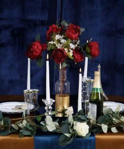 Silkflowersfactory 2 Bush Burgundy Peony, Rose Bud And Hydrangea Real Touch Artificial Silk Peonies Bouquet 23 Silkflowersfactory 2 Bush Burgundy Peony, Rose Bud And Hydrangea Real Touch Artificial Silk Peonies Bouquet