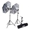 Silkflowersfactory Photography Photo Portrait Studio 600W Day Light Black/Silver Umbrella Continuous Lighting Kit 1 Silkflowersfactory Photography Photo Portrait Studio 600W Day Light Black/Silver Umbrella Continuous Lighting Kit