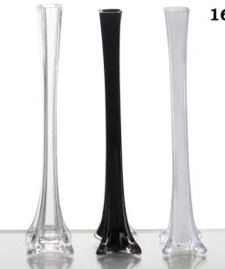 Silkflowersfactory 16" White Eiffel Tower Wedding Glass Vases -12pcs Flower Vases & Decorations 8 Silkflowersfactory 16