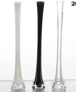 Silkflowersfactory 20" Black Eiffel Tower Wedding Glass Vases-12 PCS Flower Vases & Decorations 8 Silkflowersfactory 20