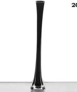 Silkflowersfactory 20" Black Eiffel Tower Wedding Glass Vases-12 PCS Flower Vases & Decorations