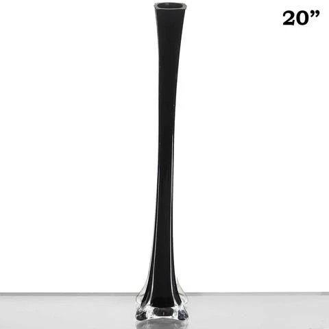 Silkflowersfactory 20" Black Eiffel Tower Wedding Glass Vases-12 PCS Flower Vases & Decorations 4 Silkflowersfactory 20" Black Eiffel Tower Wedding Glass Vases-12 PCS Flower Vases & Decorations
