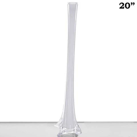 Silkflowersfactory 20" White Eiffel Tower Wedding Glass Vases-12 PCS 4 Silkflowersfactory 20" White Eiffel Tower Wedding Glass Vases-12 PCS