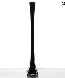 Silkflowersfactory Flower Vases & Decorations 12 Pack | 24" White Eiffel Tower Glass Flower Vase