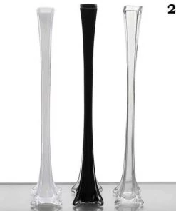 Silkflowersfactory 24" Clear Eiffel Tower Vases-12pc Flower Vases & Decorations 13 Silkflowersfactory 24