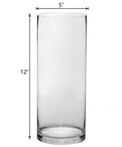 Silkflowersfactory 12" Cylinder Glass Centerpiece Vase - 6/Set Flower Vases & Decorations 20 Silkflowersfactory 12