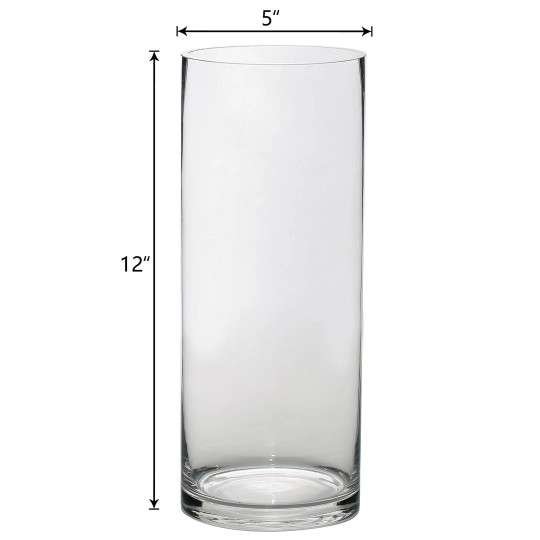 Silkflowersfactory 12" Cylinder Glass Centerpiece Vase - 6/Set Flower Vases & Decorations 9 Silkflowersfactory 12" Cylinder Glass Centerpiece Vase - 6/Set Flower Vases & Decorations