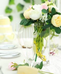 Silkflowersfactory 12" Cylinder Glass Centerpiece Vase - 6/Set Flower Vases & Decorations 21 Silkflowersfactory 12