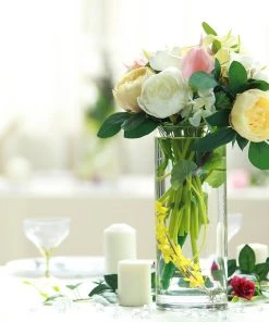 Silkflowersfactory 12" Cylinder Glass Centerpiece Vase - 6/Set Flower Vases & Decorations 23 Silkflowersfactory 12