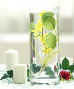 Silkflowersfactory 12" Cylinder Glass Centerpiece Vase - 6/Set Flower Vases & Decorations