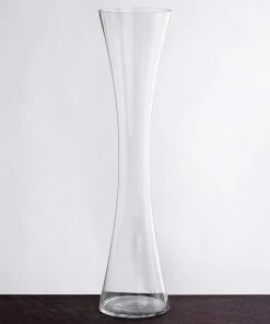 Silkflowersfactory 24" Tall Clear Hourglass Shaped Floral Centerpiece Vase Wedding Party Decoration - 6 PCS 11 Silkflowersfactory 24