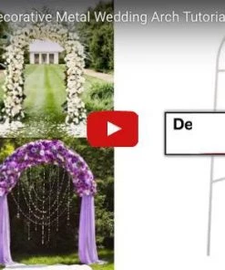 Silkflowersfactory Decorative Metal Wedding Arch - White - 55"Wx90"H 11 Silkflowersfactory Decorative Metal Wedding Arch - White - 55